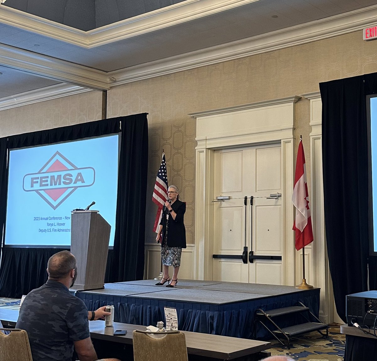 CalabreseNathan's tweet photo. How much do you know about the replacement of NFIRS with NERIS? US Deputy Fire Administrator Tonya Hoover gave an excellent presentation to us this morning, and a lot of great information can be found here: https://t.co/rYwlltnXWF #femsa https://t.co/NQxtZP2NuK