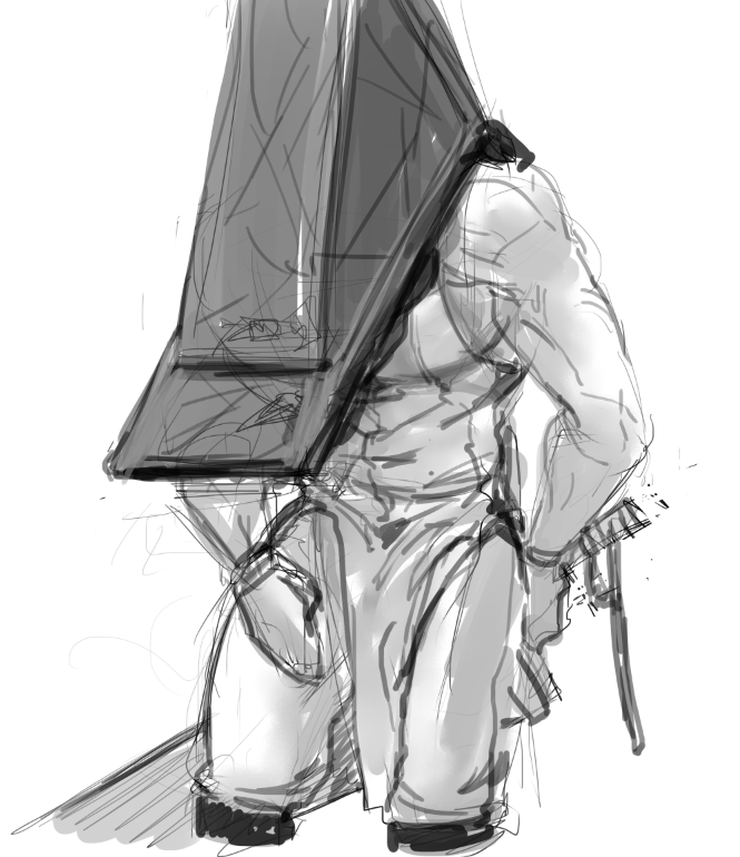 pyramid head (silent hill) drawn by caad014