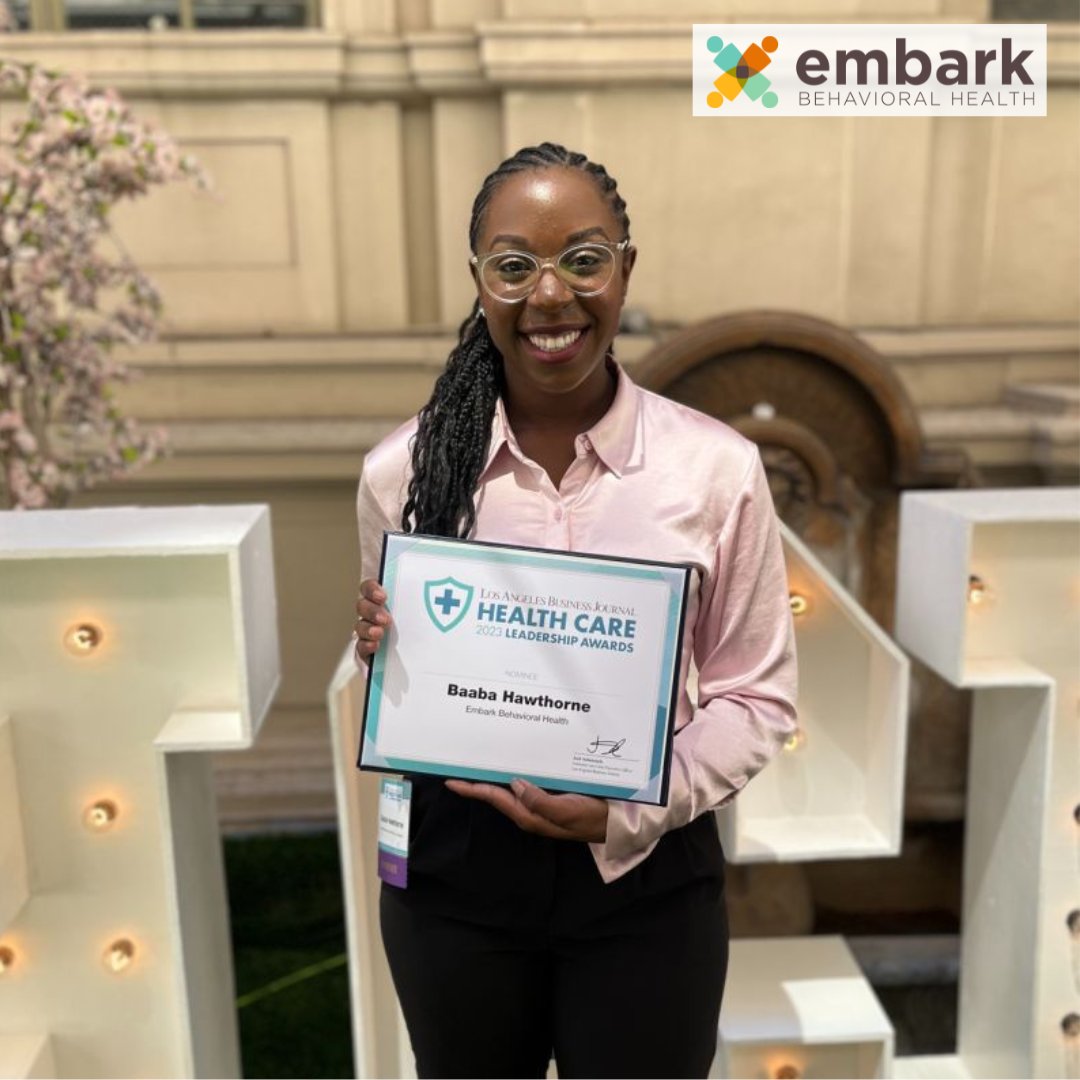 embarkbh's tweet image. Congratulations to Baaba Hawthrone, executive director at Embark Behavioral Health in West Los Angeles, California, on her recent nomination for the Los Angeles Business Journal’s, “Health Care Leadership” award. 🧵 
#TheEmbarkDifference #MulticulturalApproach #equity #inclusive