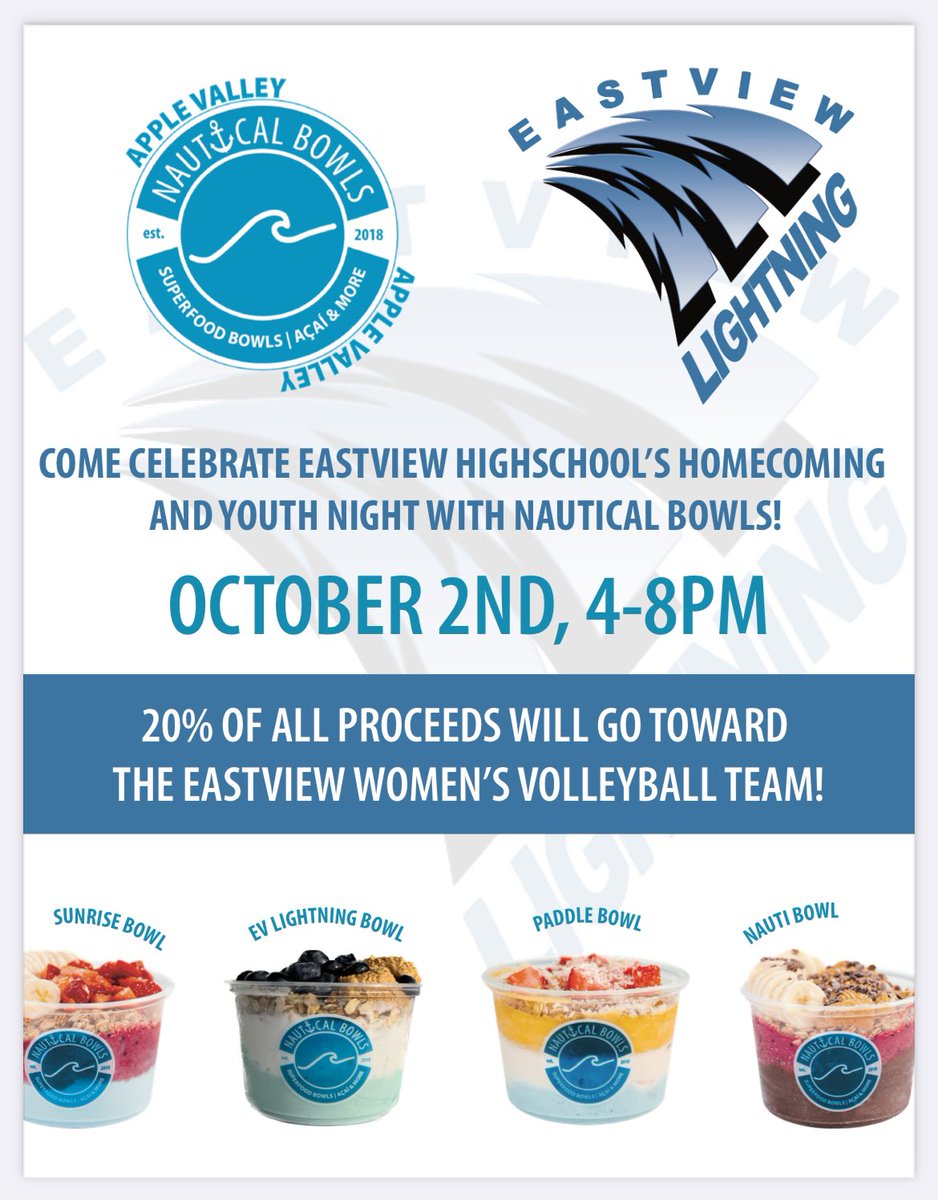 Eastview Volleyball (@eastviewvb) on Twitter photo EAT AT EVHS ON MONDAY 10/2 and stay for some volleyball!
<a href="/EVsuperfans/">Eastview Superfans</a>, <a href="/ActivitiesLSHS/">Cougar Activities</a> and <a href="/EVAASports/">EVAA Sports</a> we’re talking to you! EAT AT EVHS ON MONDAY 10/2 and stay for some volleyball!
<a href="/EVsuperfans/">Eastview Superfans</a>, <a href="/ActivitiesLSHS/">Cougar Activities</a> and <a href="/EVAASports/">EVAA Sports</a> we’re talking to you!