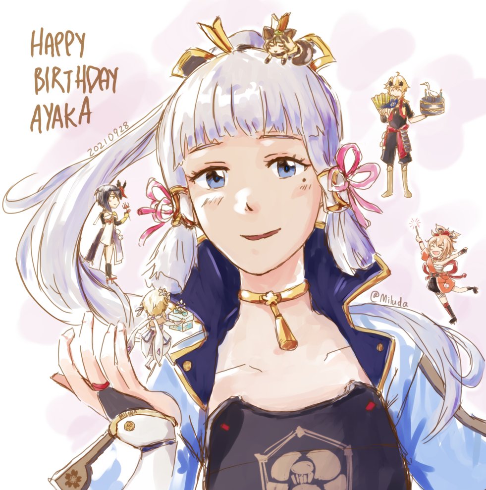 Miluda's tweet photo. 今年の絵まだ描いているけど！！おめでとう！！

#原神 #神里綾華 #神里綾華誕生祭2023 https://t.co/3HPJjL3lP7