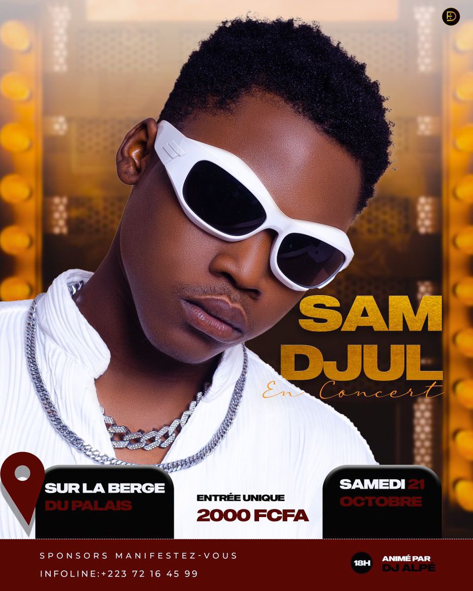 Okeledomag's tweet photo. Le samedi 21 Octobre sera jour de fête sur la berge du palais de la culture avec @samdjulofficiel qui donne rendez-vous à tous les fans de la Drill. L'entrée est à 2000 FCFA pour tout le monde.

#Samdjul #Okeledoevents https://t.co/nudKHXCdfB