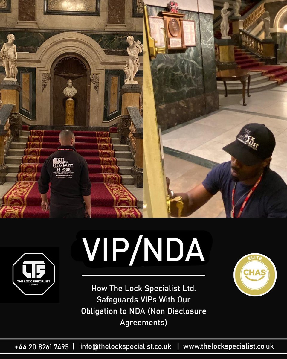 How The Lock Specialist Ltd. Safeguards VIPs With Our Obligation to NDA (Non Disclosure Agreements) 
 #nda #nondisclosureagreement #locksmithlondon #vipclients #securitysolutions #highprofileservices #locksmithexperts #confidentialityassured #celebrityclients #tailoredsecurity