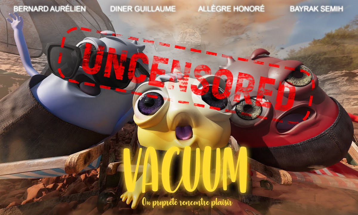 🏖️ VACUUM - Où propreté rencontre plaisir 🎬
[Court-métrage - NON censuré]

🚨 Link : artstation.com/artwork/49vmOq

⬆⬆MORE Screens HERE !⬆⬆

🙏  Merci pour le soutien 🙏

▶ Youtube Link : youtu.be/bLGuS7iRquA

Réference principale :
<a href="/illumination/">Illumination</a> (<a href="/LesMinions/">LesMinions</a>)
<a href="/Pixar/">Pixar</a>  (#cars)