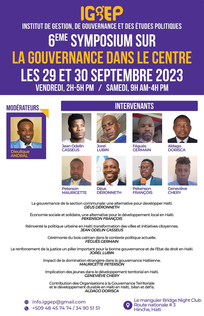 Bpdeusderonneth's tweet photo. #symposiumsurlagouvernanceenhaiti #iggepsymposiumsurlagouvernance #symposiumsurlagouvernance #gouvernancelocale #gouvernanceenhaiti #haitidebat #haitiformation #haitigouvernancepublique #haiti #iggep #bureaupolitiquedeusderonneth #bpdeusderonneth #bpdd https://t.co/flSGyJhoXh