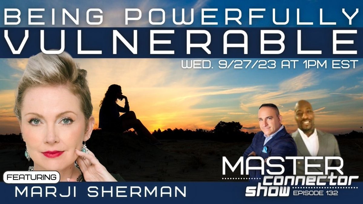 MarjiJSherman's tweet photo. In two hours, our CEO will sit down LIVE with the incredible Steve Spiro and Dr. Philip Reid to speak about #Vulnerability on the #MasterConnectorShow. I would LOVE to see you there! Please RSVP here: https://t.co/ZYfxIt6JJE
-----
#Podcast #PodcastSpeaker #PodcastGuest #MasterConnector #MasterNetwork #DigitalMarketing #SocialMedia #SMM #CareerTips #CareerAdvice #SocialMediaPro #DigitalMarketingAgency #WednesdayWisdom #GuestSpeaker #Speaker #SuicideAwareness #SuicidePrevention #IVF #IVFJourney #Endometriosis #EndometriosisSurvivor