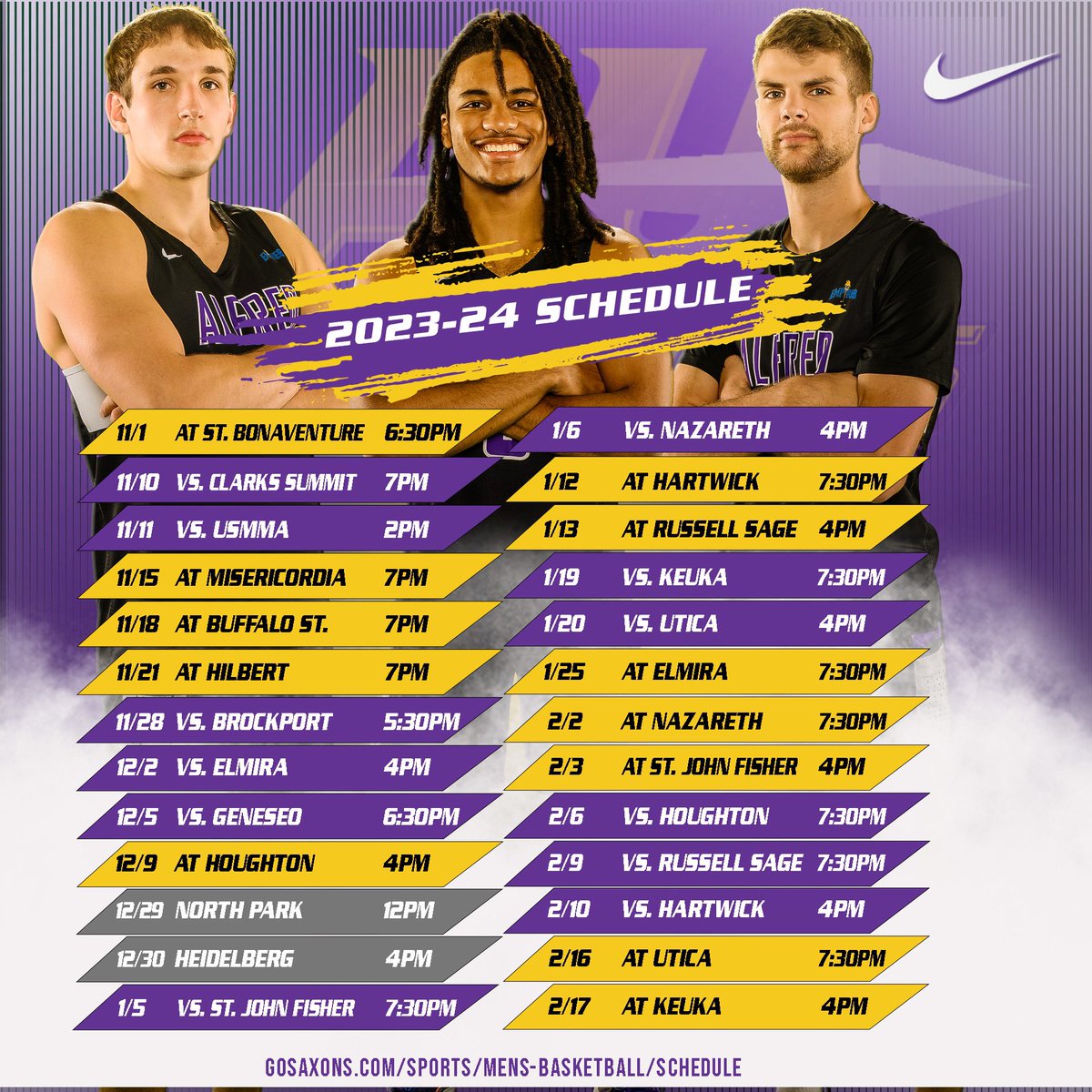 AlfredSaxonsMBB's tweet photo. 🚨OFFICIAL SAXONS SCHEDULE🚨 https://t.co/wBrv4bsxi1