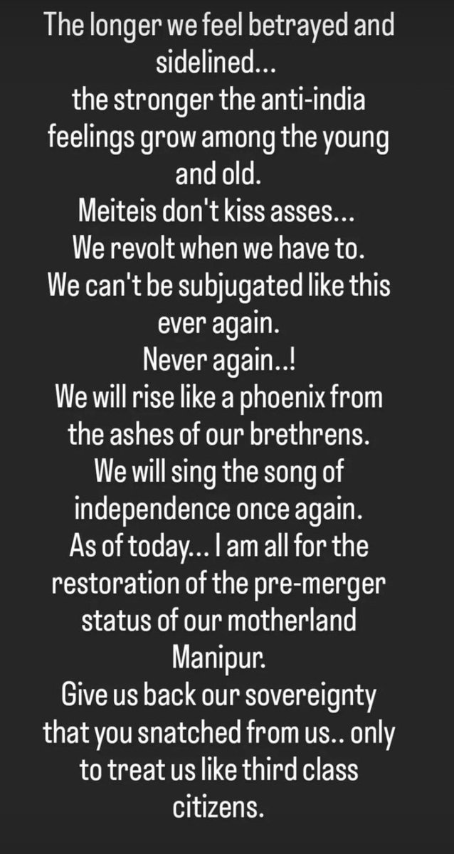 Yes, this is the VOICE of the youths!!! 
 
Credit- the_dancing_walllflower       <a href="/Bimol_Akoijam/">A. Bimol Akoijam</a> <a href="/BinaNepram/">Binalakshmi Nepram</a> <a href="/Satsangi3523/">Satsangi</a> 
#ManipurIsBurning
#ManipurOnFire