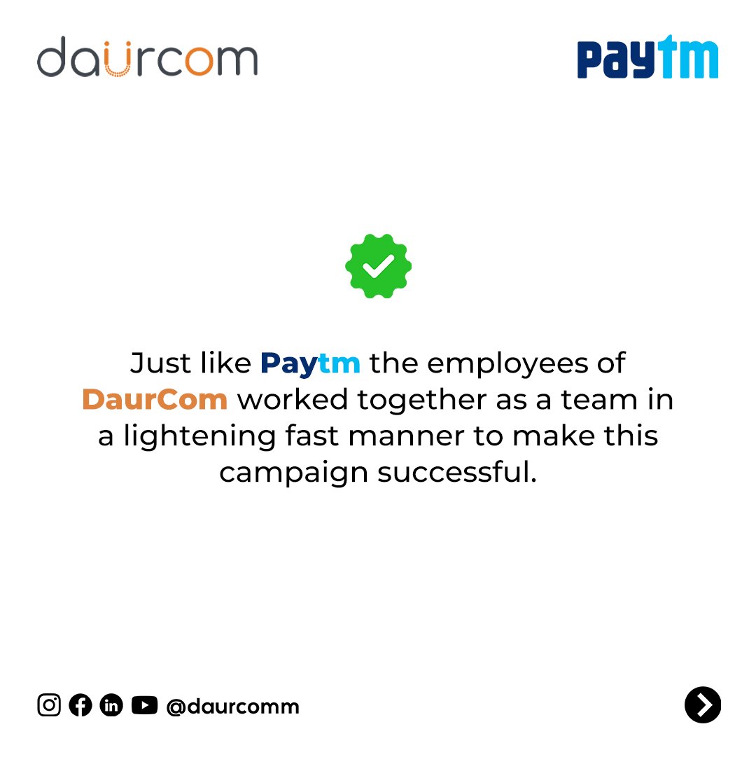 daur_com's tweet photo. Paytm X DaurCom

We created a Blissful collaboration with Paytm to promote their newly launched features PaytmLite 

#daur #daurcom #paytm #paytmlite #advertisementagency #marketingagency #collaboration #campaign #InfluencerMarketing https://t.co/TbIILqgAGw