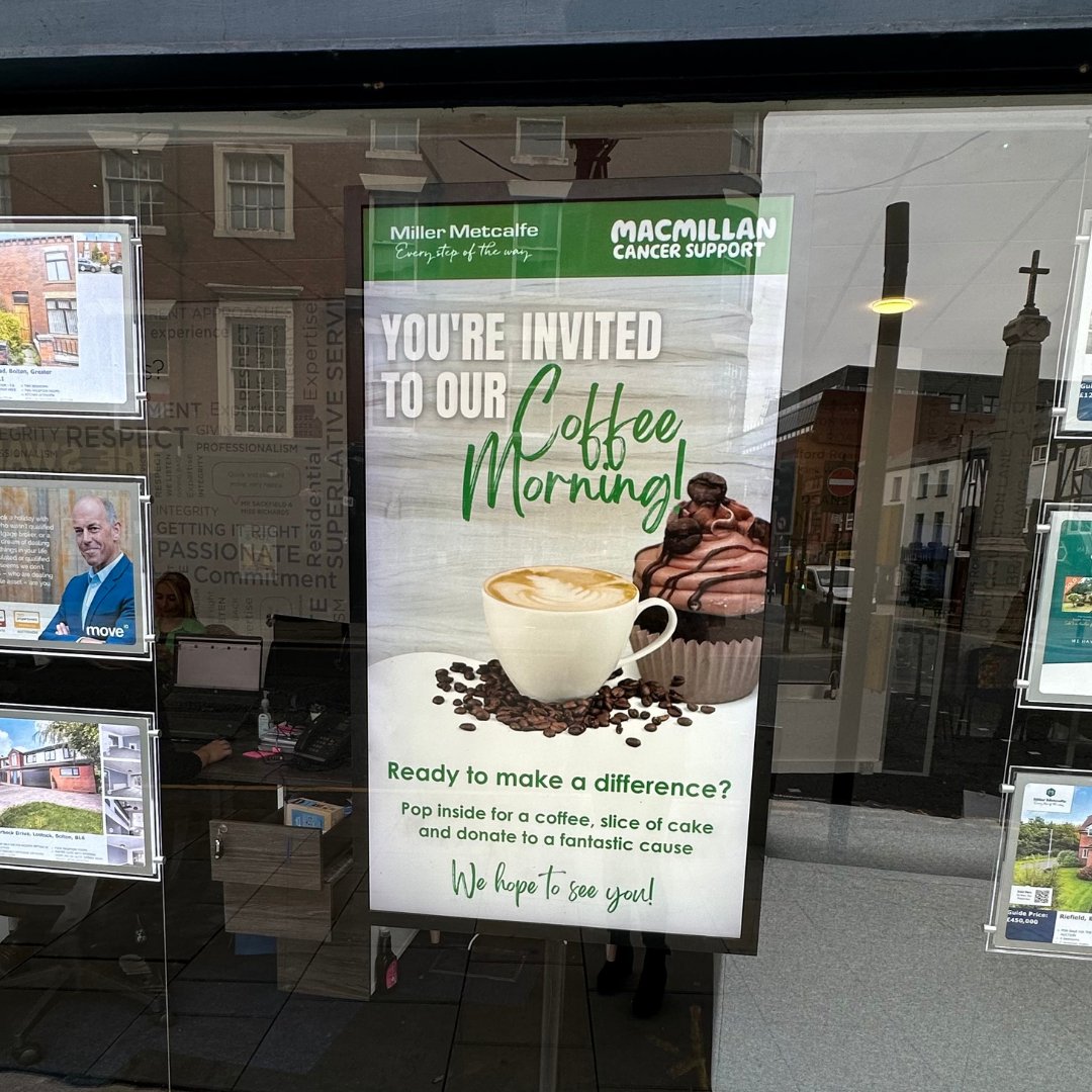 We're having a great time hosting our own #MacmillanCoffeeMorning here at the Bolton branch. 💚☕🍰

👏So far, we've raised over £130! Why not come down and support this fantastic cause!

You can also contribute online through this link: coffeefundraising.macmillan.org.uk/fundraising/cm…