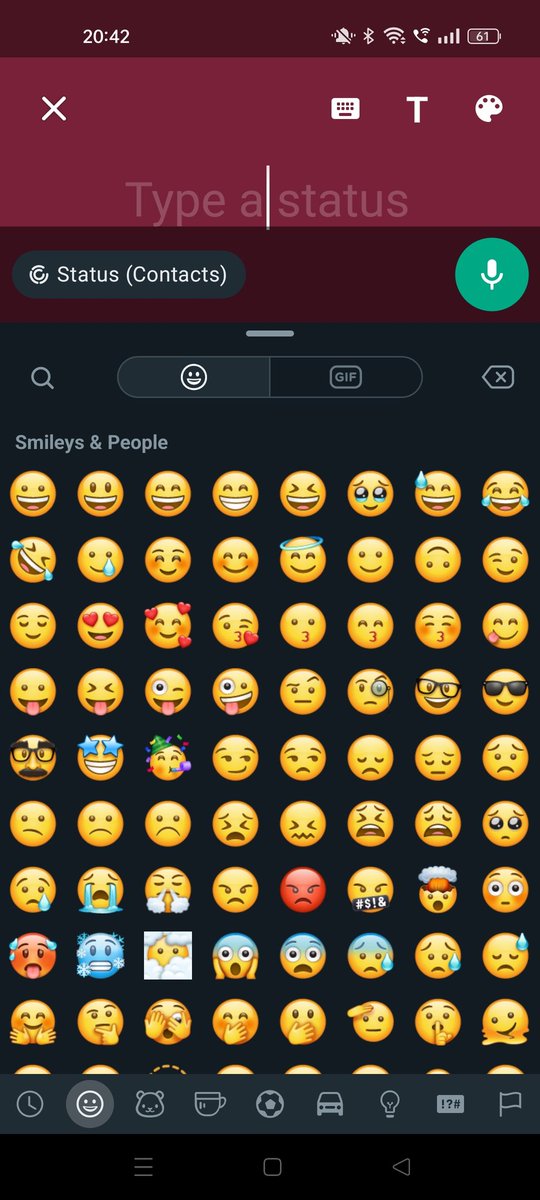 ankurdedhe's tweet photo. @SandeshKullolli @WABetaInfo I have emojis https://t.co/LrxCNMoCdT