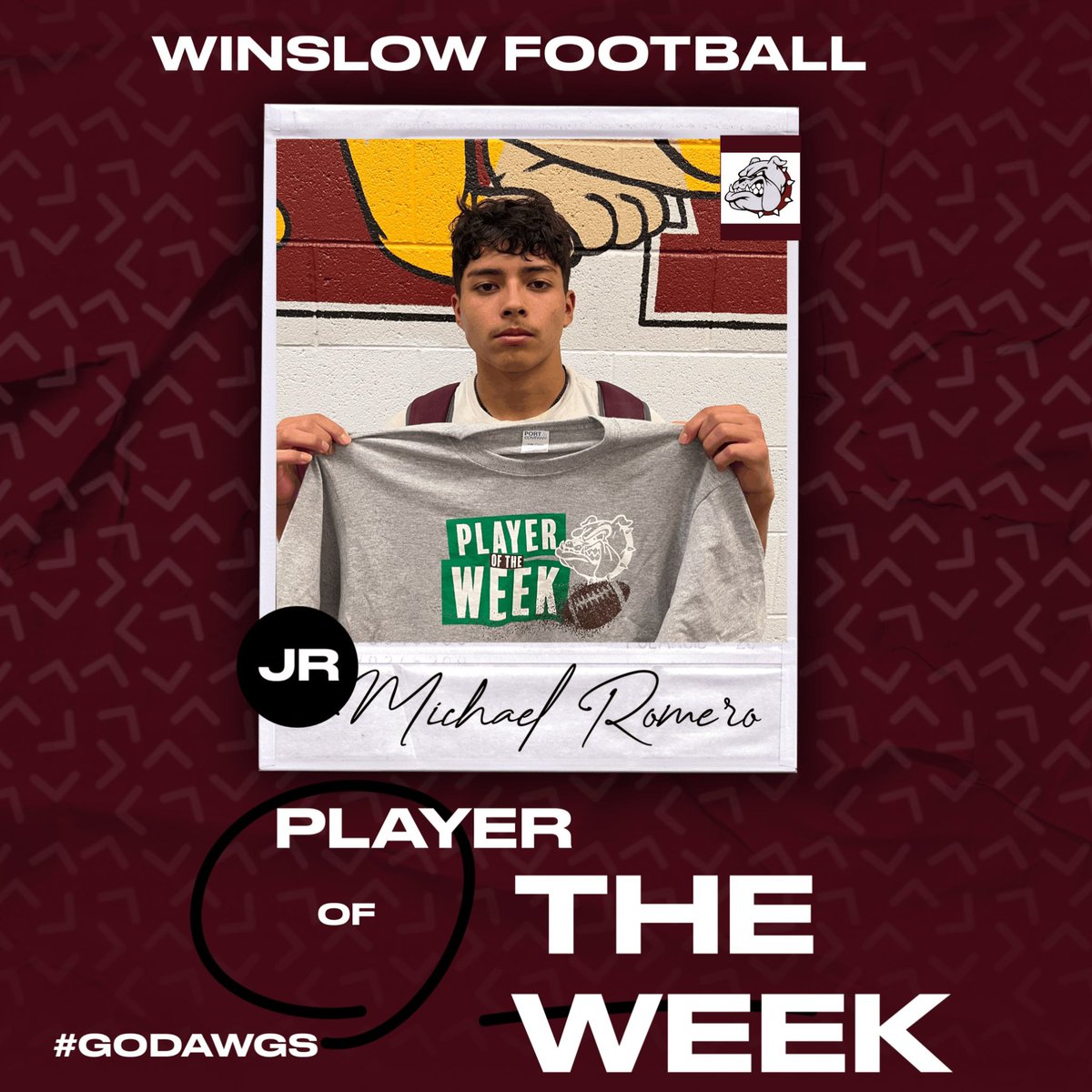 Congratulations Week 6 Player of the Week, Michael Romero! Great performance in a 21-13 Victory over Crismon