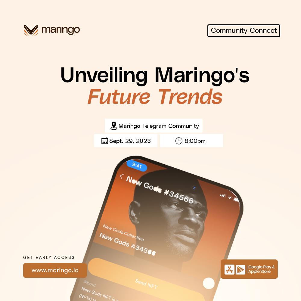 Maringoapp's tweet photo. This week on our Community Time Event, we will be looking at UNVEILING MARINGO FUTURE TRENDS.
We see the exciting things to come as maringo progresses.

Do not miss out our Weekend Events 

To Join our TG Community: https://t.co/JHdlBJEz0G

Further details on flier https://t.co/mH6ZJihp4r