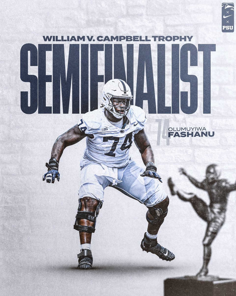 Excelling in the classroom. ✔️ Excelling on the field. ✔️ @Olu_Fashanu is a semifinalist for the “Academic Heisman” 🏆 #WeAre