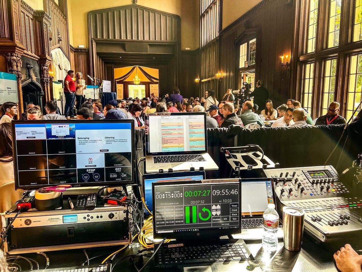 Verducciep's tweet image. POV you’re our AV Team!

We were at Kohl Mansion for Mach49&apos;s 3 Day Conference. 

Our team worked on AV in the main room and 3 breakout rooms. Thank you Lawrence Arevalo, who prepares our team for success with all things production.

#verduccieventproductions #vep #avsupport #av
