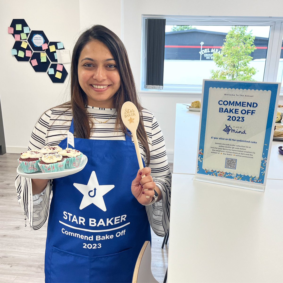 Huge congratulation to this year’s 🌟Star Baker🌟of the Commend Charity Bake Off…Kruti! 

We had some fantastic entries and contributions this year so a big thank you to everyone who participated and donated. So far we have raised £90 for <a href="/MindCharity/">Mind</a>! 💙

#charity #commendteam