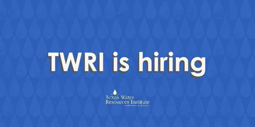 TxWRI's tweet photo. TWRI is hiring! 

There are two full-time positions on the water team open for applications. 

Apply on WorkDay:

Program Specialist II: https://t.co/miMBpECD9R 
Program Specialist III: https://t.co/BdPHoojTEG https://t.co/wh2lNfNOKO