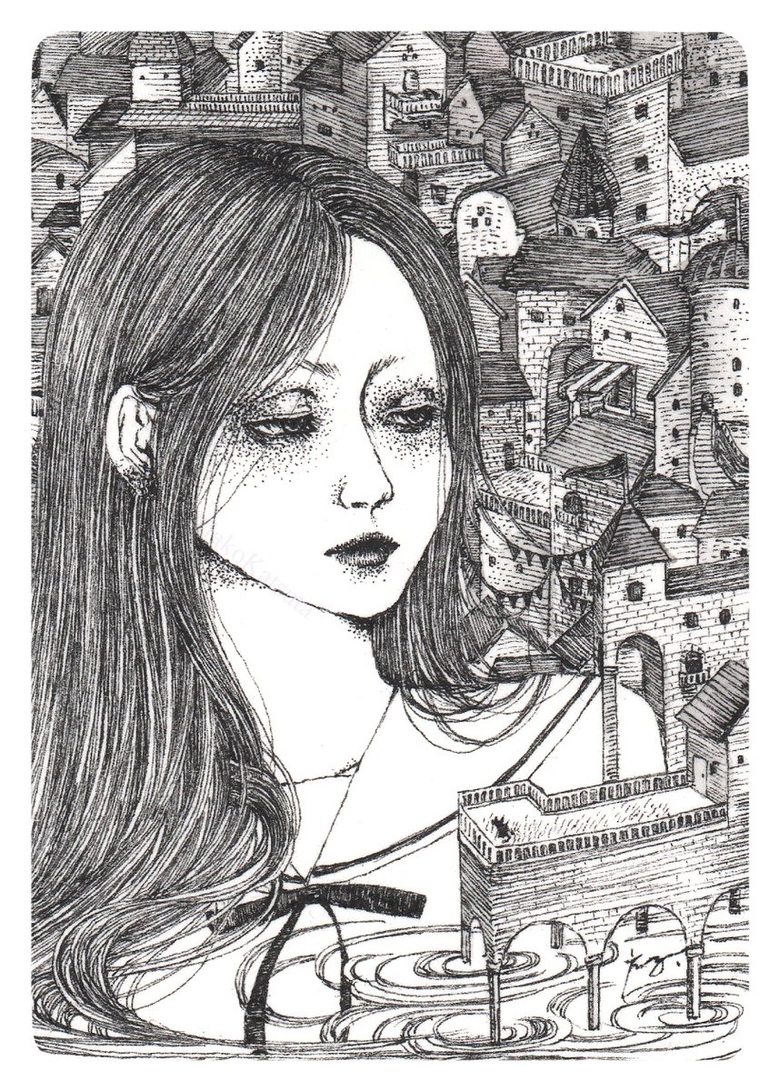 ちいさい絵 /mini drawings
64x89mm

#ペン画 #丸ペン #illustrationart 