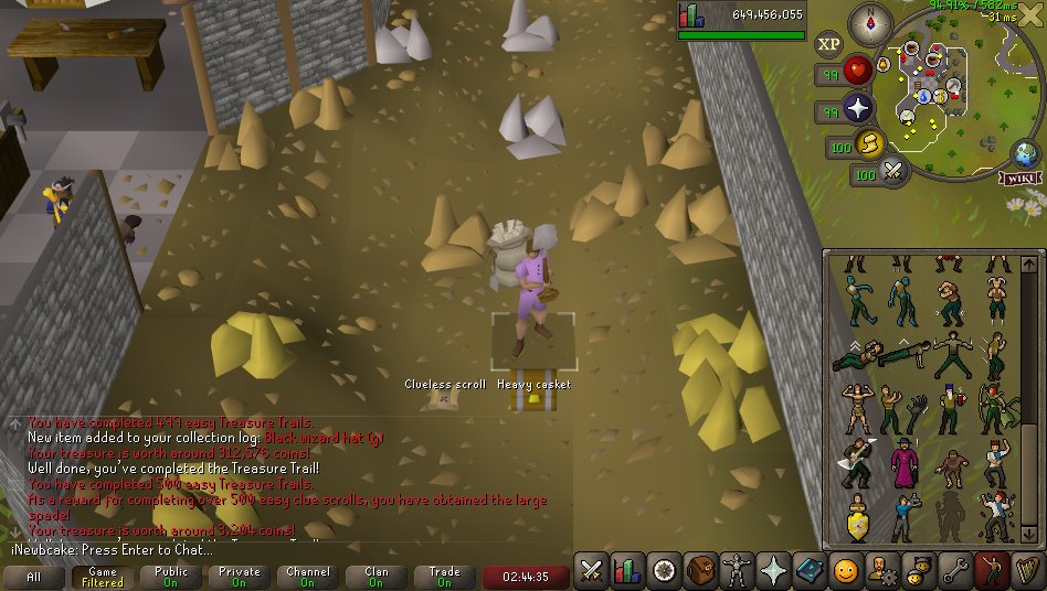 500 Easy clues done &amp; All clue milestones!