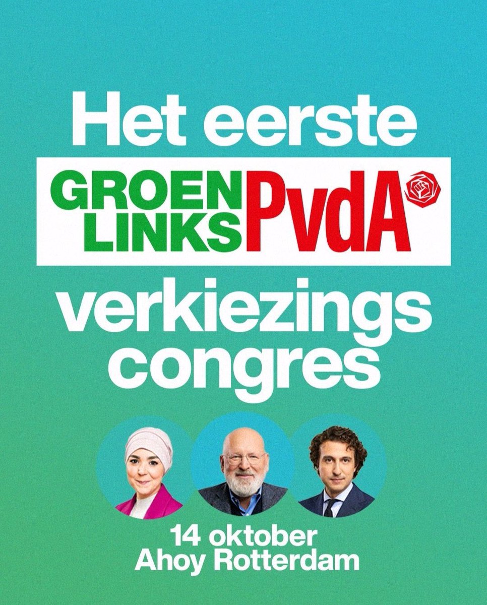 Kom je ook naar het <a href="/groenlinks/">GroenLinks</a> <a href="/PvdA/">Partij van de Arbeid</a> verkiezingscongres? 💚❤️

Aanmelden kan hier 👇🏼

groenlinkspvda.nl/verkiezingscon…