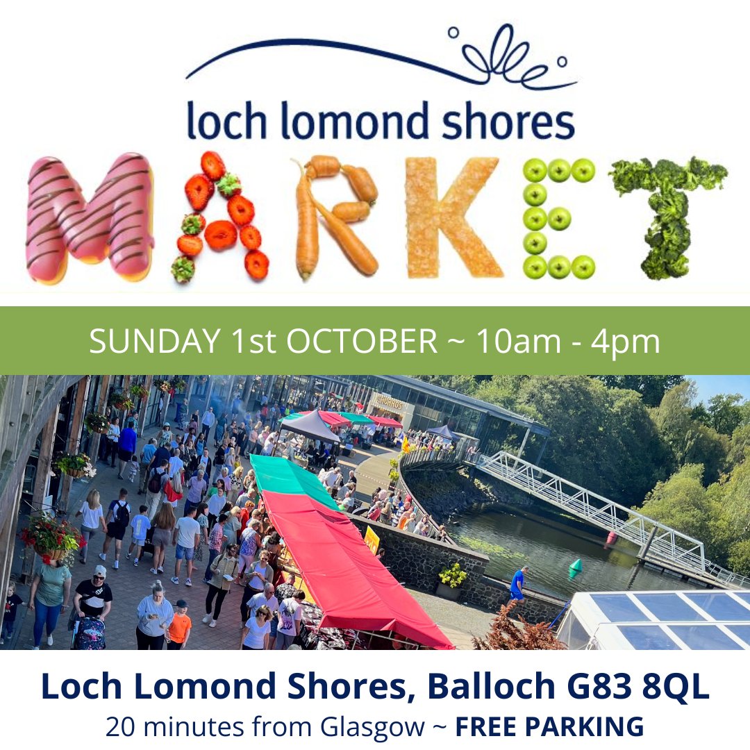 lochlomondshore's tweet image. The Market at Loch Lomond Shores is back this Sunday from 10am-4pm!
We've a great selection of vendors attending, so if you missed the Bank Holiday Market weekend, make sure you visit this Sunday! #outdoormarket #weekendmarket #lochlomond