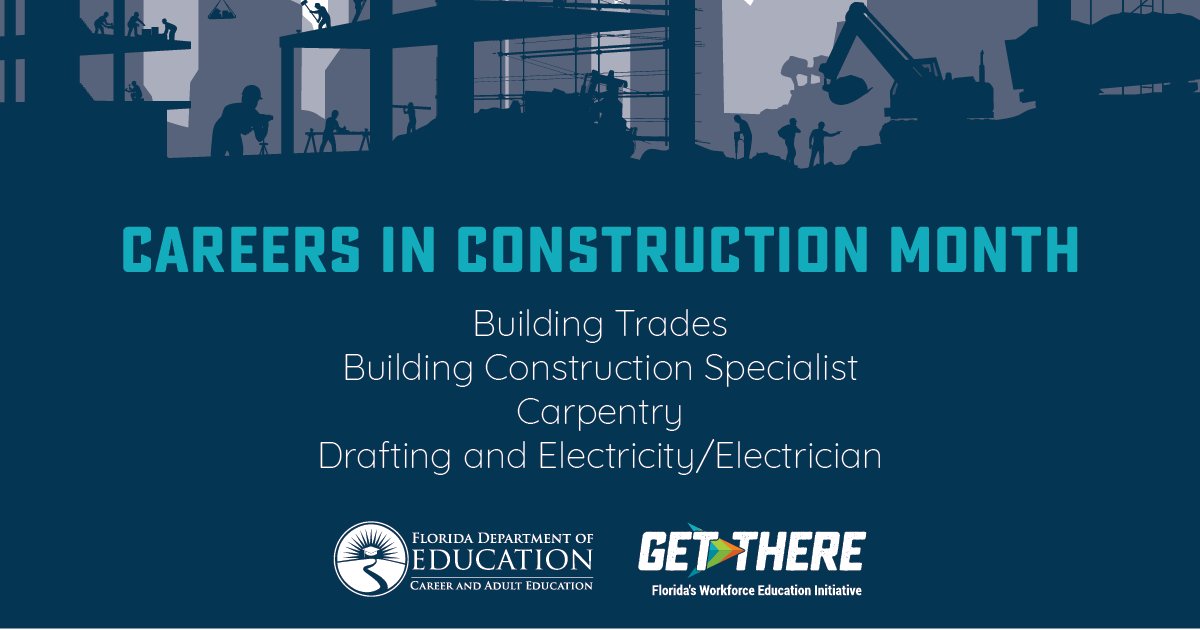 This #CareersInConstructionMonth, consider the many opportunities within the industry.

Find a program near you at GetThereFL.com/search

#GetThereFL