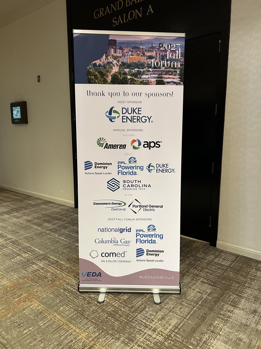 utilityeda's tweet photo. After an amazing day of speakers and a tour of the gorgeous Biltmore grounds in Asheville, NC, UEDA is kicking off a full day at the annual Fall Forum!
#UEDA #UEDAFallForum #UEDAAsheville #Utilities #EconDev https://t.co/IbnscTSy5W