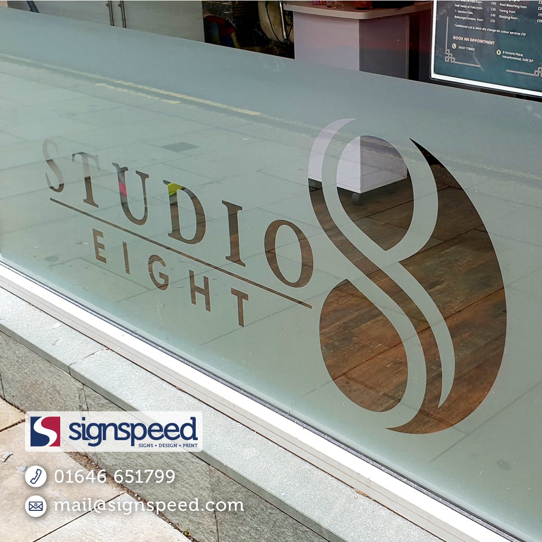 Signspeed's tweet photo. Signage and Window Graphic Refresh for HB Training Academy &amp; Studio 8 in Haverfordwest 💇‍♀️💅✂️✨
Are your signs in need of an update or refresh? Get in touch on ☎️ 01646 651799 📧 mail@signspeed.com
#signs #signspembrokeshire #pembrokeshiresigns #signage #windowgraphics #sign https://t.co/kVqkHlZW5Y