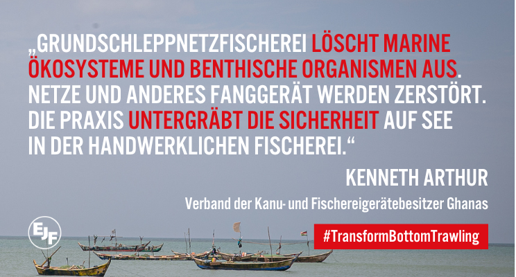 In Westafrika hat die industrielle #Fischerei schwerwiegende Folgen für die handwerkliche Fischerei und für Meeresökosysteme.

Kenneth Arthur <a href="/CanoeGear/">Canoe & Gear Owners Association of Ghana (CaFGOAG)</a> im #Webinar der <a href="/TBTCoalition/">Transform Bottom Trawling Coalition</a> über die Notwendigkeit von gut umgesetzten Küstensperrzonen, um diese Auswirkungen zu reduzieren.