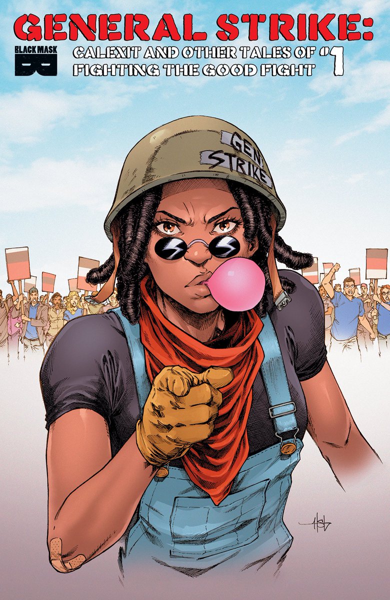Incredible cover by <a href="/creeesart/">CreeesArt</a> of our new favorite hero Gen. Strike. We're celebrating WGA's labor victory while we're supporting SAG out on the picket lines and working to help prepare the Strike Fund to support Animation Guild, IATSE, and Teamsters!