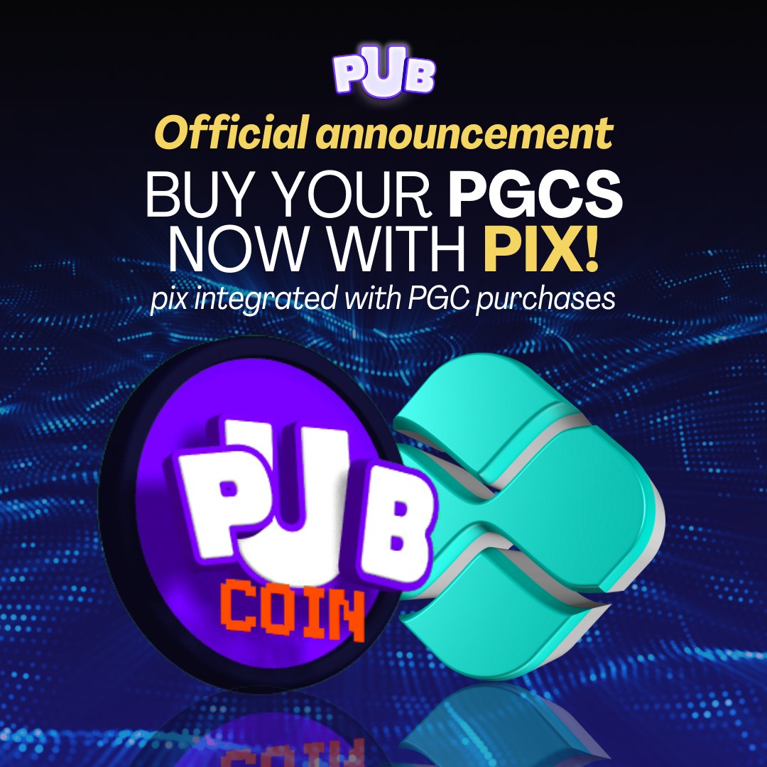 IoPubgame's tweet photo. Great news for our community!
Purchase your PGC tokens quickly and easily using PIX, a popular payment method in Brazil.
Link is in bio!
We're making it more convenient than ever for our users to earn PGCs.
#pgc #pubgame #token #pix #nft https://t.co/4FDmEbNwkO