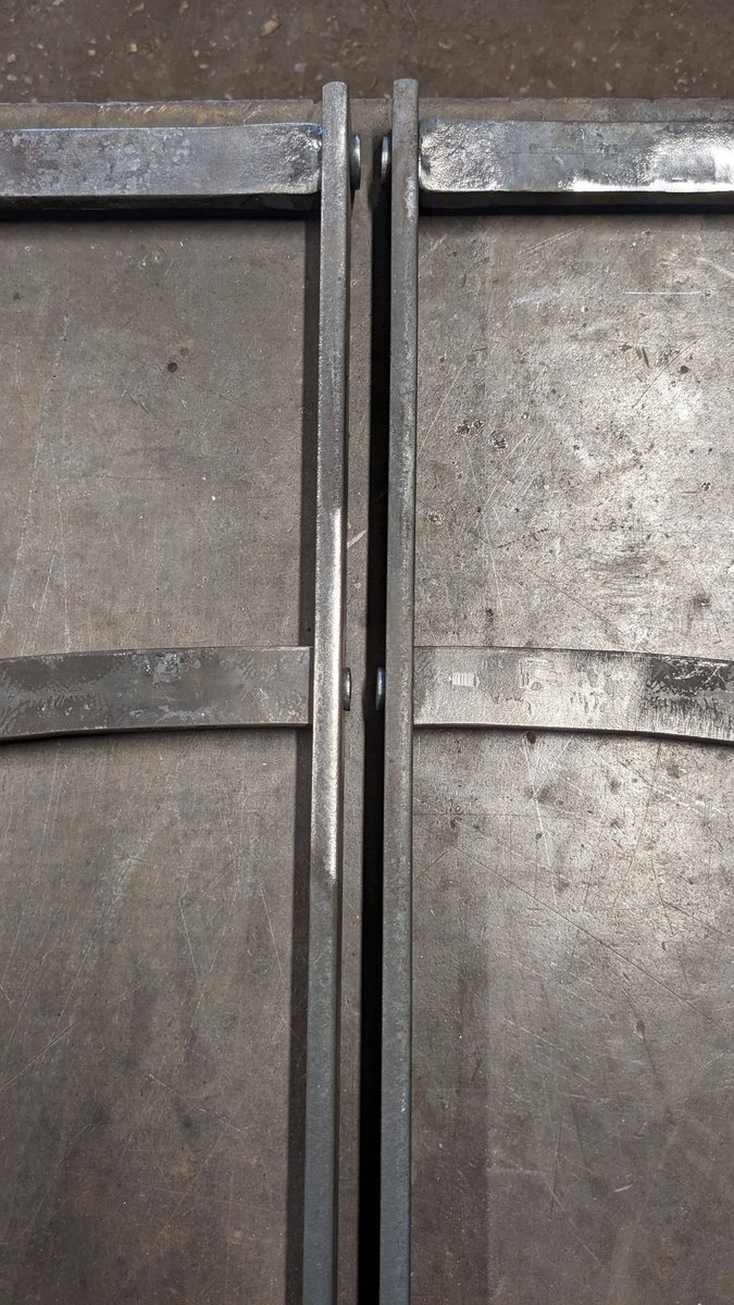 Hand forged gate frames complete. Next is the vertical bar infills. #madeinkent #craft #bespoke #handmade