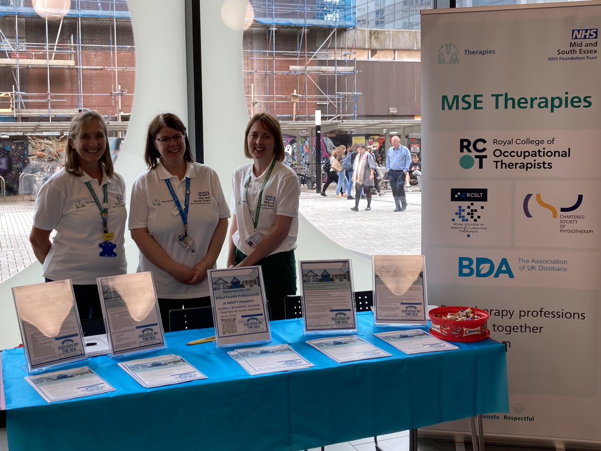 Excellent afternoon at the University of Essex talking about career opportunities with Therapies <a href="/MSEHospitals/">Mid and South Essex NHS Foundation Trust</a> 
#OT2B #PT2B #SLT2B #MySLTDay 

<a href="/Roach77Forrest/">Hayley Forrest</a> <a href="/CarleyRay20/">Carley Ray</a> <a href="/JennyGates16/">Jenny Gates</a> <a href="/billyfashanu/">Billy Fashanu</a> 

@RCOT <a href="/RCSLT/">RCSLT 💙</a> <a href="/CSPSouthEast/">South East Physio</a>