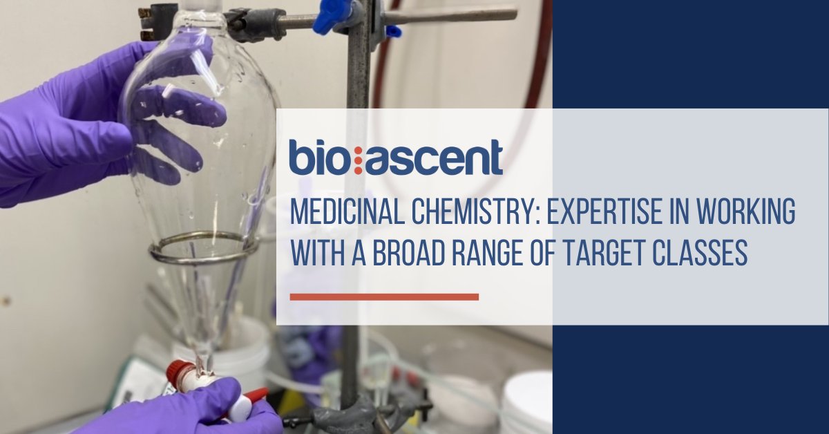 BioAscent's tweet photo. BioAscent's medicinal chemists have applied their expertise to a broad range of target classes including;​ enzymes, ion channels, receptors, protein-protein interactions and allosteric modulators. Learn more about our chemistry services here//bit.ly/3BtxEXR  #chemistry https://t.co/HjAGc03tuh