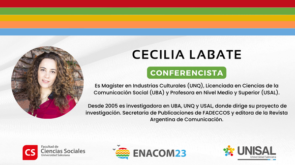 unisalAR's tweet photo. 📢 @cecilabate en ENACOM 2023

Vení a escucharla este 1, 2 y 3 de noviembre a la Universidad Salesiana, Bahía Blanca para hablar sobre comunicación digital corporativa, influencers y más!

📌 Más info en https://t.co/a2mGU9f9lq https://t.co/cnux5Ds47Y