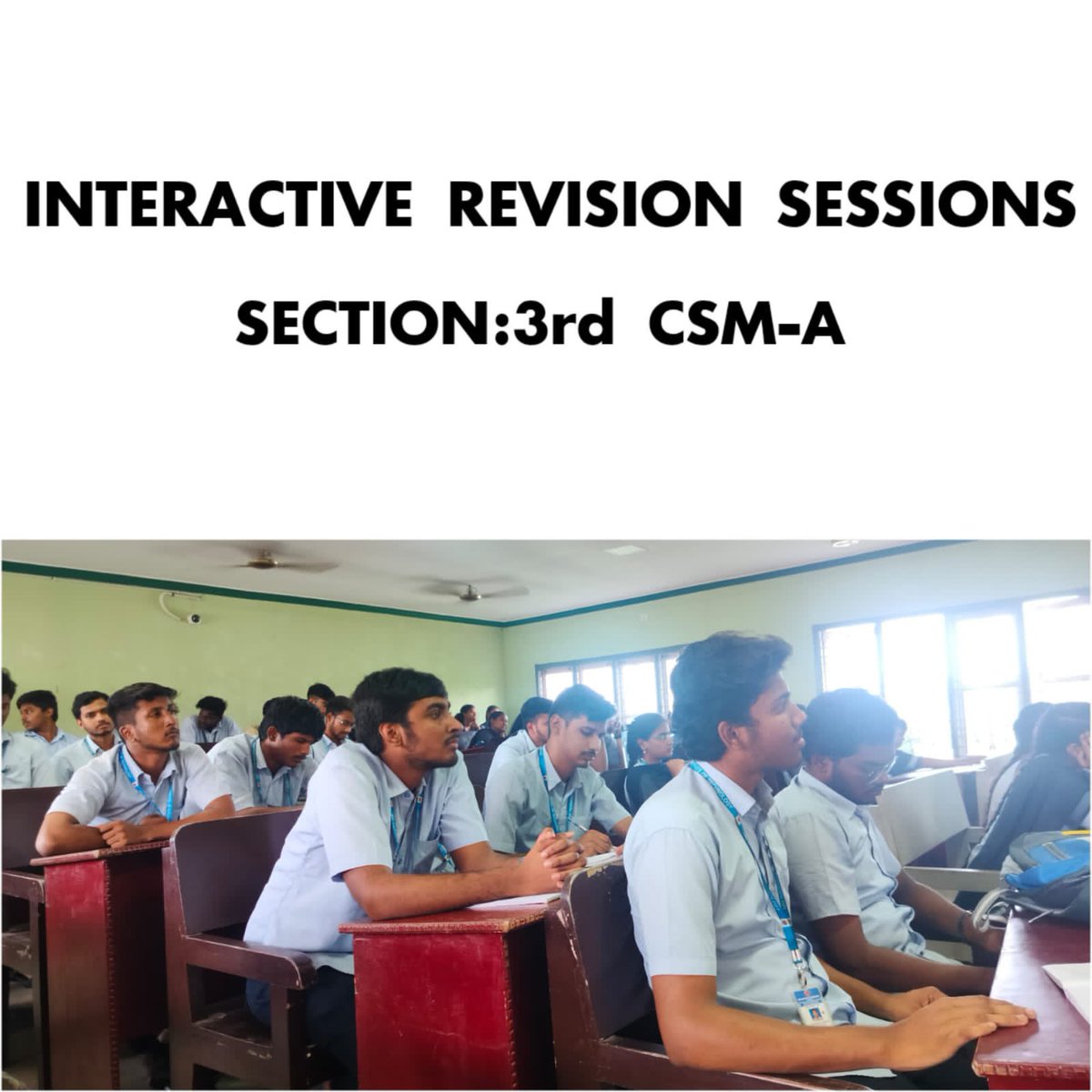 csm_dept_nriit's tweet photo. Revision Sessions by 3rd CSM-A (DAY-2 &
DAY-3)
#NRIIT
#CSM
#Interactivelearning https://t.co/X1NXuVQ6VA
