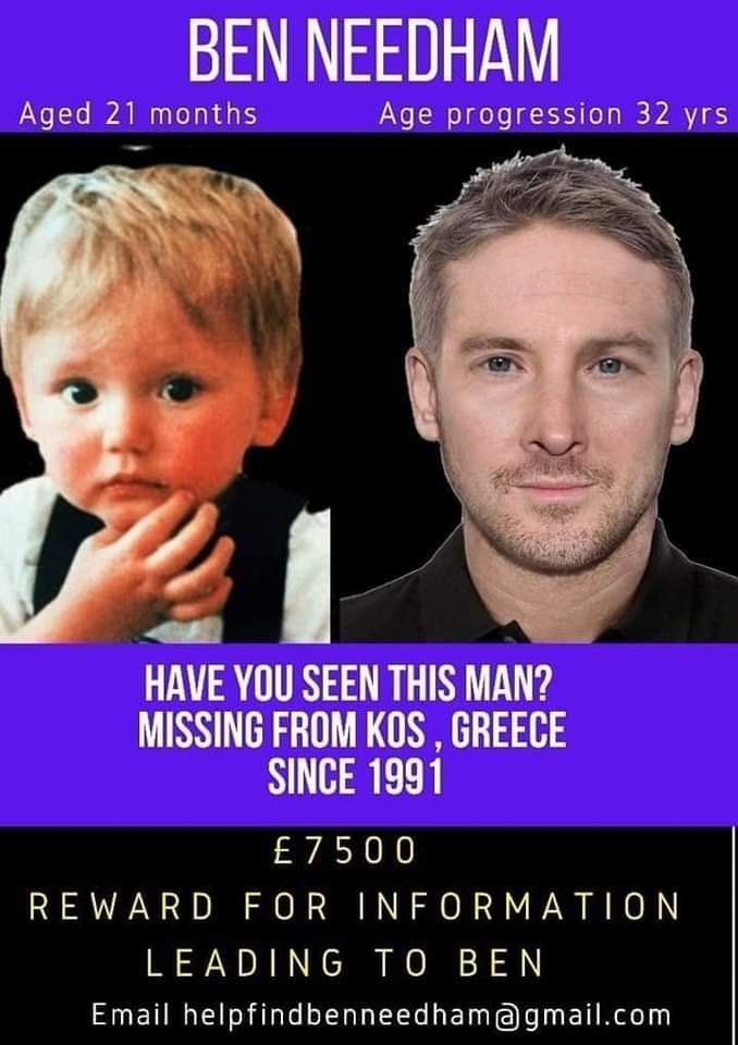 It will be Ben's 34th birthday next month. We know that British Football teams have supporters across the world and would be grateful if you could R/T this to your favourite team. Ben is out there. If you think you could be him please log your DNA and/or get in touch #HelpFindBen