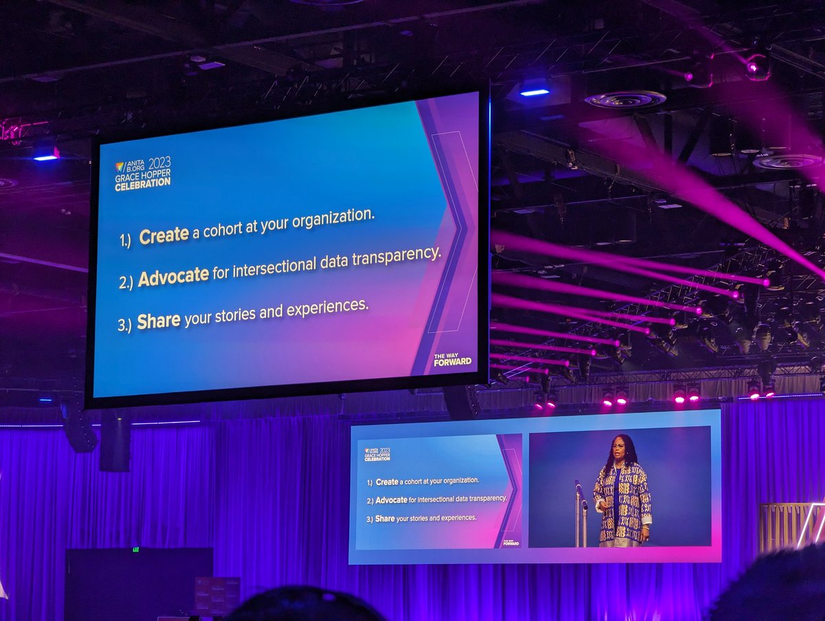 Brenda Wilkerson sharing a powerful call to action at #ghc23, along with Zora Neale Hurston quote: "if you are silent about your pain, they'll kill you and say you enjoyed it."
