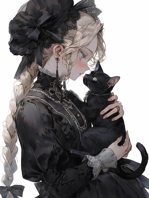 少女と黒猫