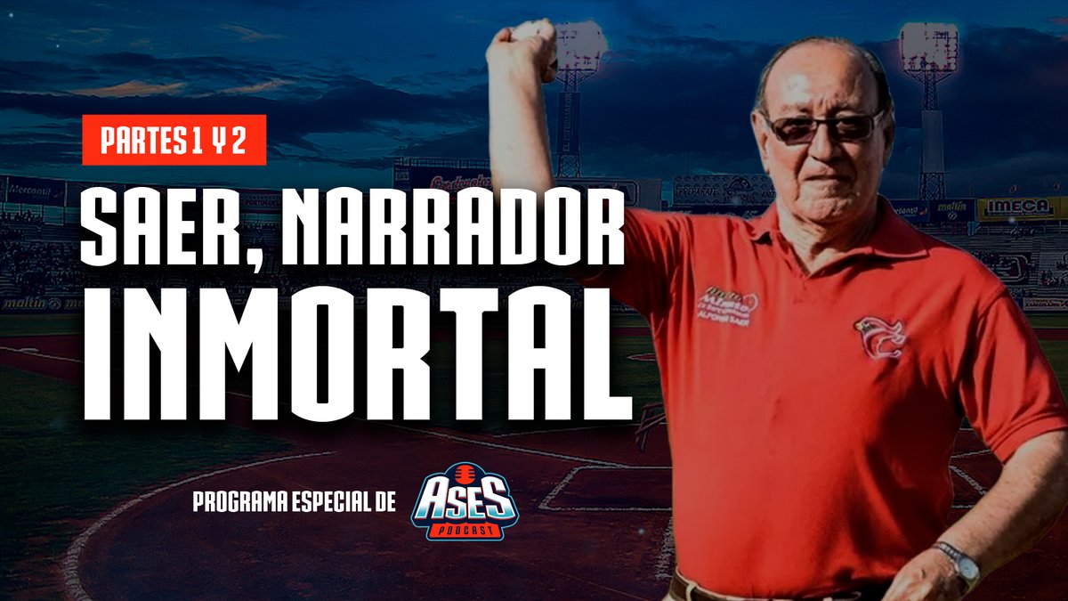 AlfonsoSaerG's tweet image. No puedes dejar de ver este especial dedicado a El Narrador, @alfonsosaer, por su ascenso al Salón de la Fama.

Vivencias, amigos y compañeros, confesiones y grabaciones históricas.

#AsesPodcast 🎙️
🔴 Parte 1: youtu.be/h-F_pxoag7M
🔴 Parte 2: youtu.be/_4r_sTKopbk
