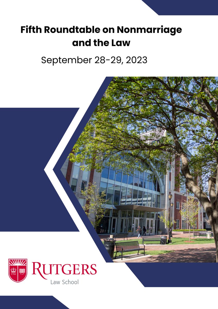 RutgersCGJL's tweet photo. Delighted to be co-sponsoring the Fifth Annual Nonmarriage Roundtable at Rutgers Law School! @RutgersLaw https://t.co/759BS85XkH
