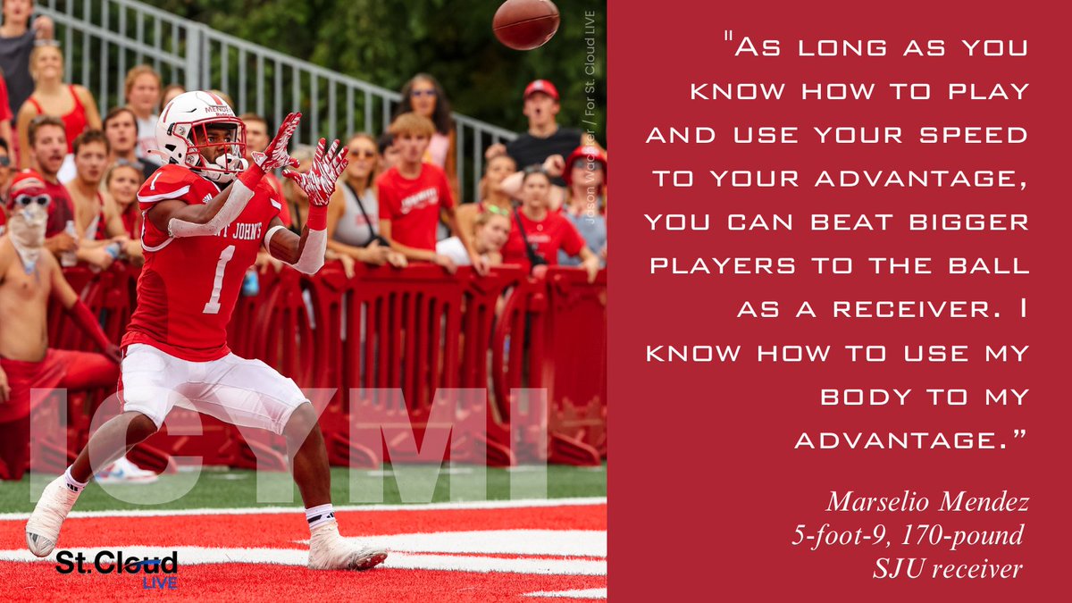 ICYMI ... Check out this feature on @SJUFootball WR @MarselioMendez. He's making a big impact early on this season. stcloudlive.com/sports/college… @SJUJohnnies #gojohnnies Story by @Rennecke76. Photo by Jason Wachter.