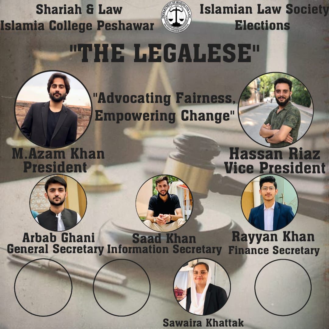 keep supporting these mates. Qualified and well deserving Candidates for upcoming (Law society election) islamia collage & University 
#passion 
#THELEGALESE 
#advocacy
#advocatingFairness
#EmpoweringChange 
#election