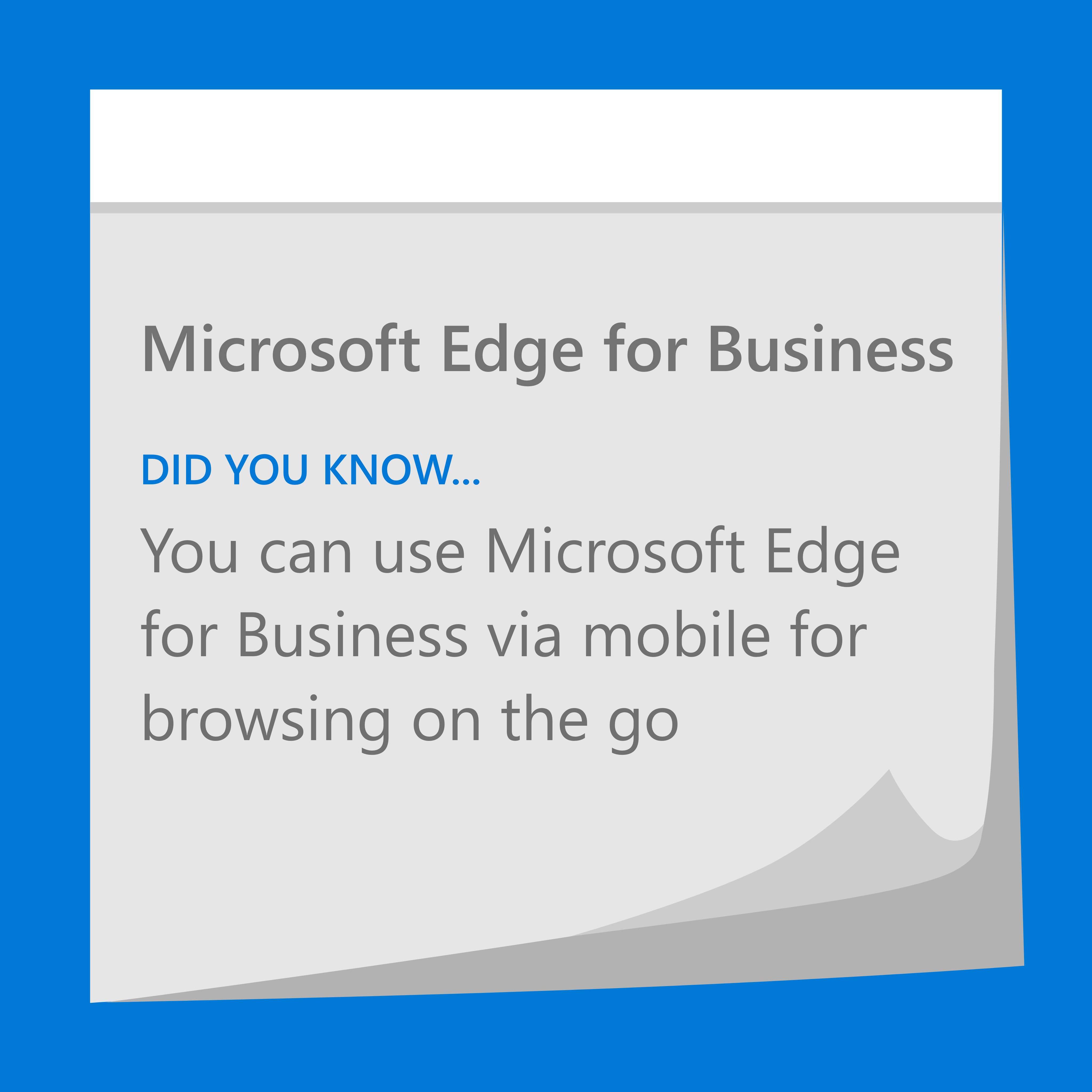 Microsoft Edge for Business