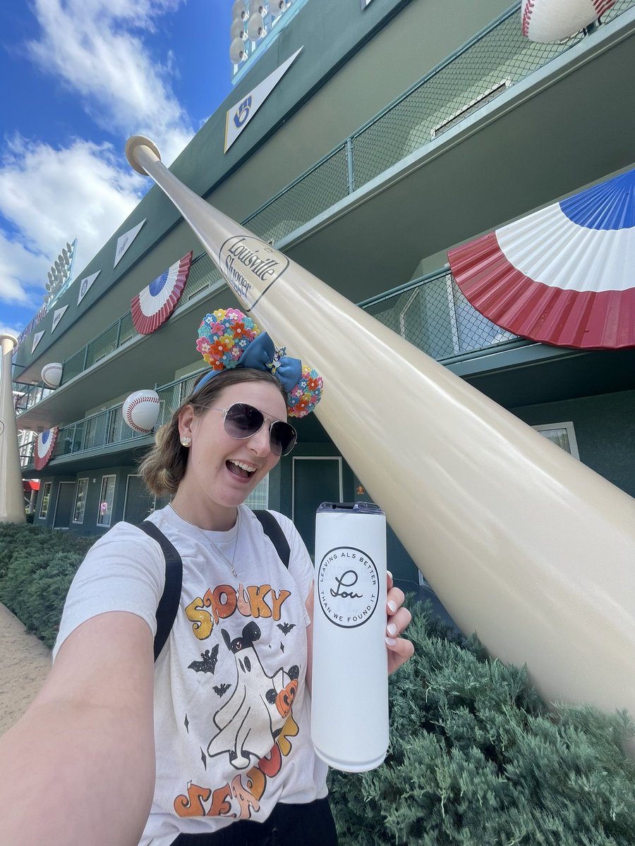 Stayed at Disney’s All-Star Sports Resort, so you know I had to bring some <a href="/LiveLikeLou4/">Live Like Lou</a> gear in honor of Lou Gehrig! ⚾ 

Spread #ALSawareness everywhere you go!