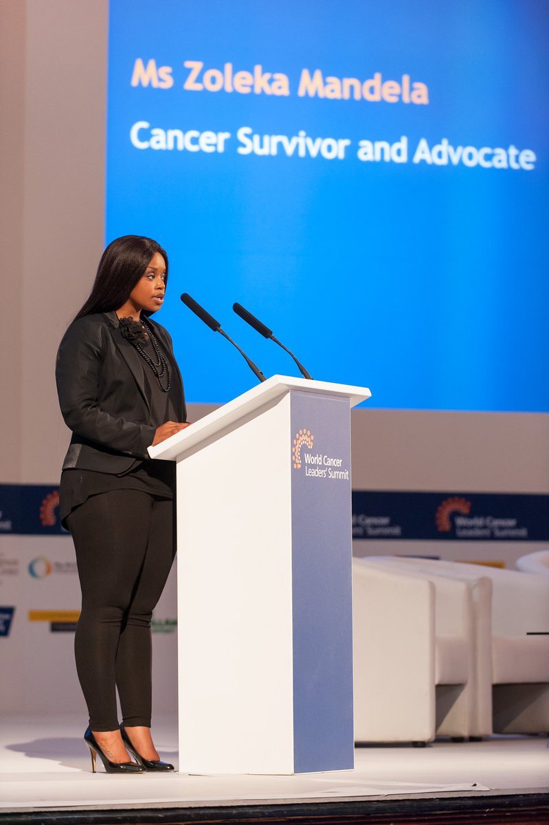 uicc's tweet photo. UICC is saddened to hear about the passing of Zoleka Mandela, a South African writer, health advocate and Nelson Mandela’s granddaughter.
UICC was very honoured to welcome Ms Mandela to the World Cancer Leader's Summit in Cape Town in 2013. She called for improved early detection in sub-Saharan Africa and courageously shared learnings from her own cancer journey to inspire others. We extend our heartfelt condolences to Ms Mandela’s family and friends.