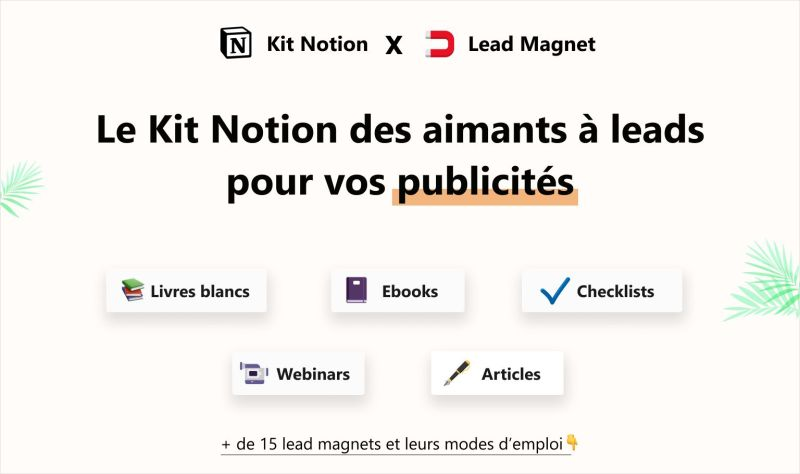 90% d'entre vous utilisez les ebooks comme lead magnets. 

Pourtant, il existe d'autres types de contenus bien plus puissants pour attirer des prospects 🧲

Voici donc les 16 lead magnets les plus puissants pour générer des leads

RT &amp; commente 'LM" et je t'envoie la liste en DM