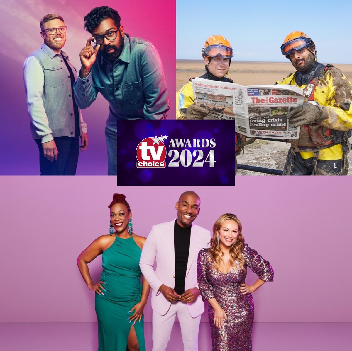 ⭐️ We have been long listed for 3 TV Choice Awards! Please vote for us! Rob &amp; Romesh Vs and Hold The Front Page are up for Best Entertainment Show and MAFS is up for Best Reality Show! ⭐️