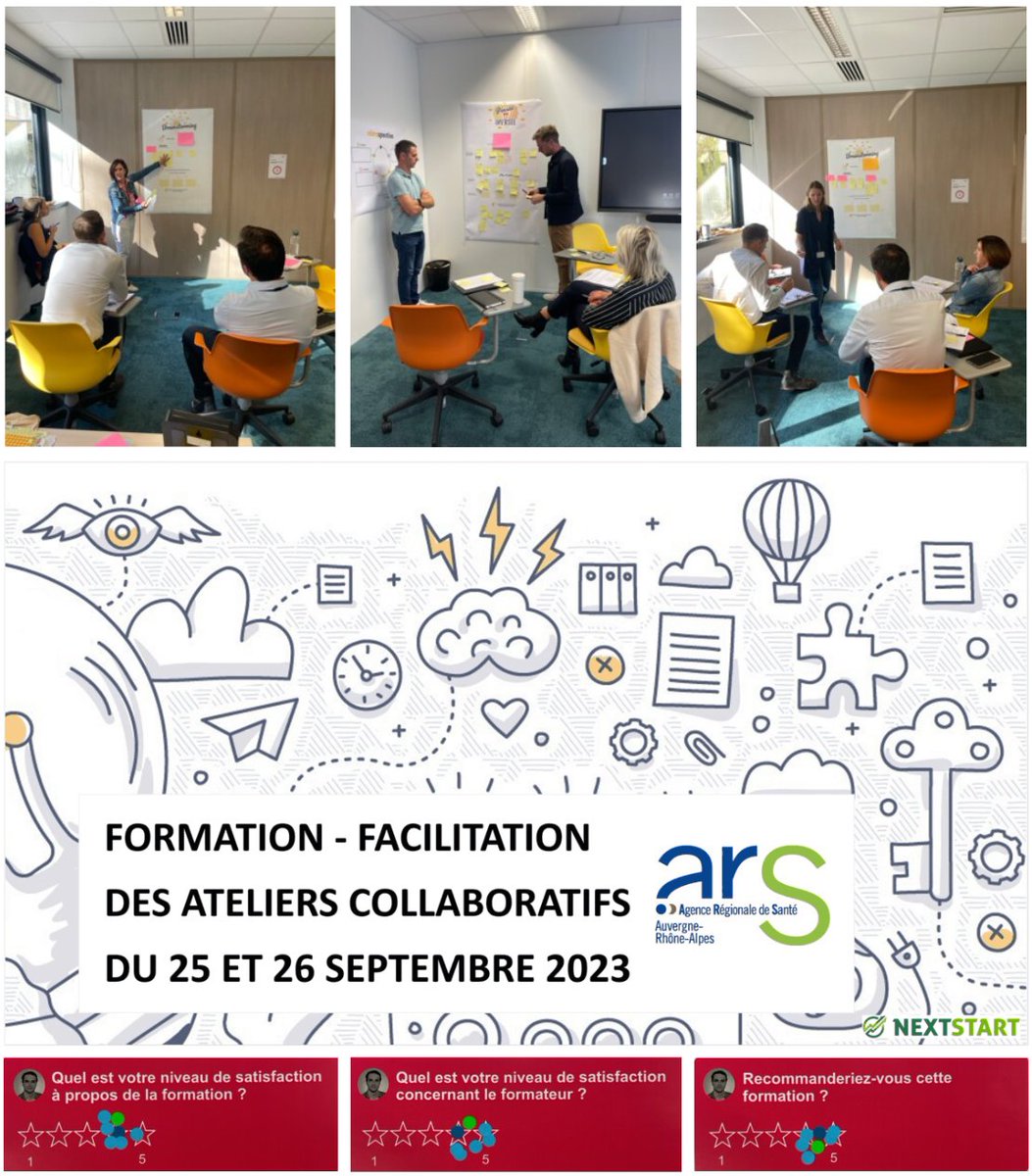 Former vos équipes aux ateliers collaboratifs ! Accompagner la transformation, mobiliser sur une thématique clés, co-construire de nouvelles offres, prioriser et décider... Merci <a href="/ARS_ARA_SANTE/">ARS Auvergne-Rhône-Alpes</a> Auvergne-Rhône-Alpes #Facilitation #Codesign #InnovationCollaborative