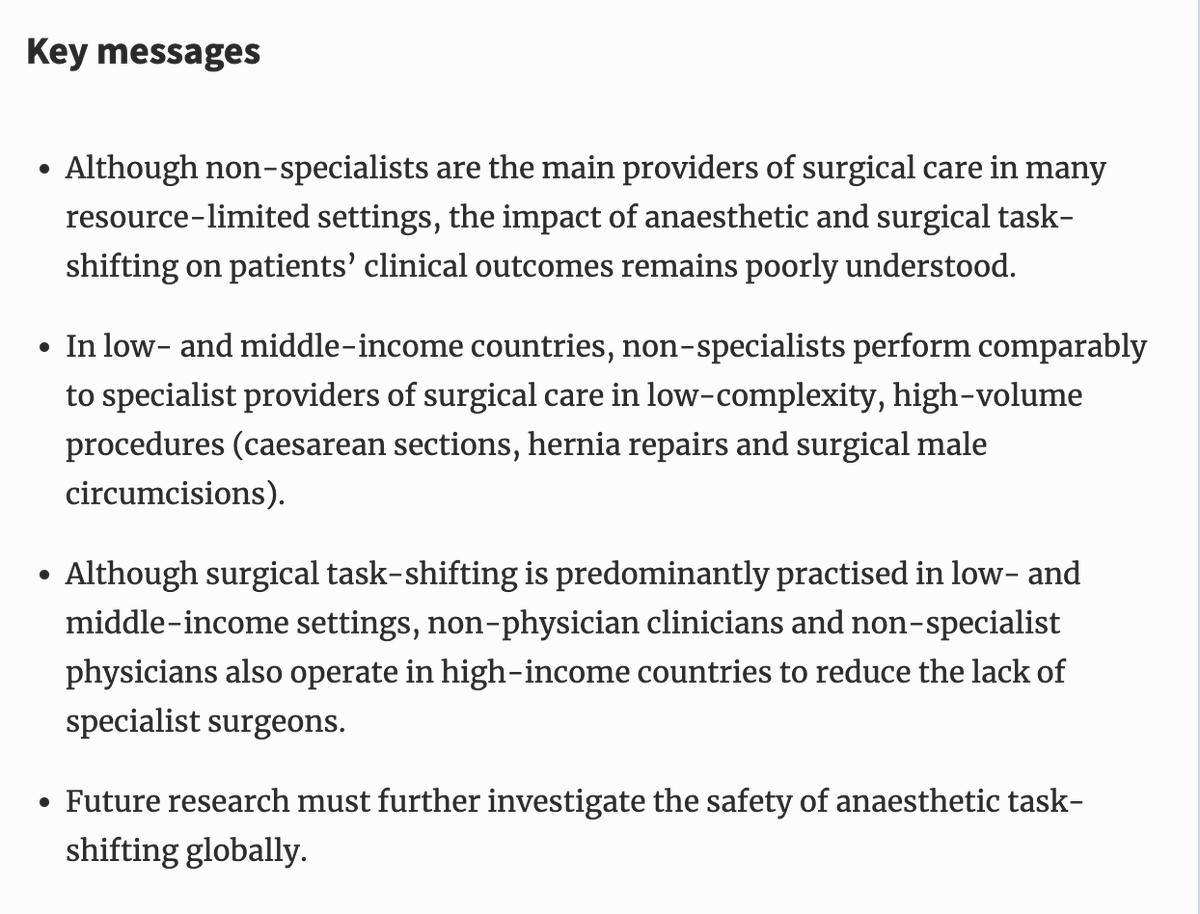 keepark's tweet photo. 👏👏👏Assessing the impact of anaesthetic and surgical task-shifting globally: a systematic literature review https://t.co/ZRQiYD9g69
@maevebognini @Martilord @r_friebel et al.
@LSEHealthPolicy
#GlobalSurgery #TaskShifting #TaskSharing #HealthWorkforce https://t.co/iyBsfq5Afl
